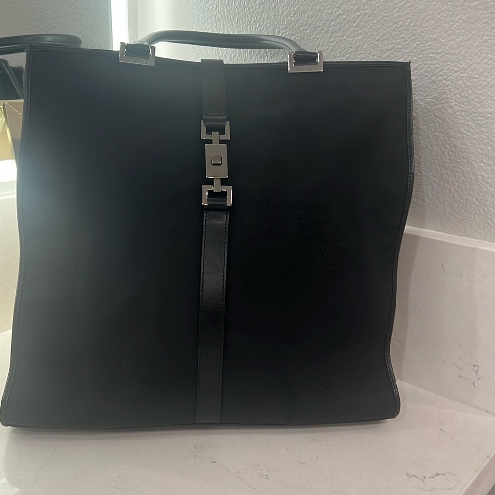 Gucci Black Leather Tote Bag - Picture 2 of 13
